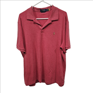 Ralph Lauren Classic Fit Red Pony Logo Short Sleeve Collared Polo Shirt mens L